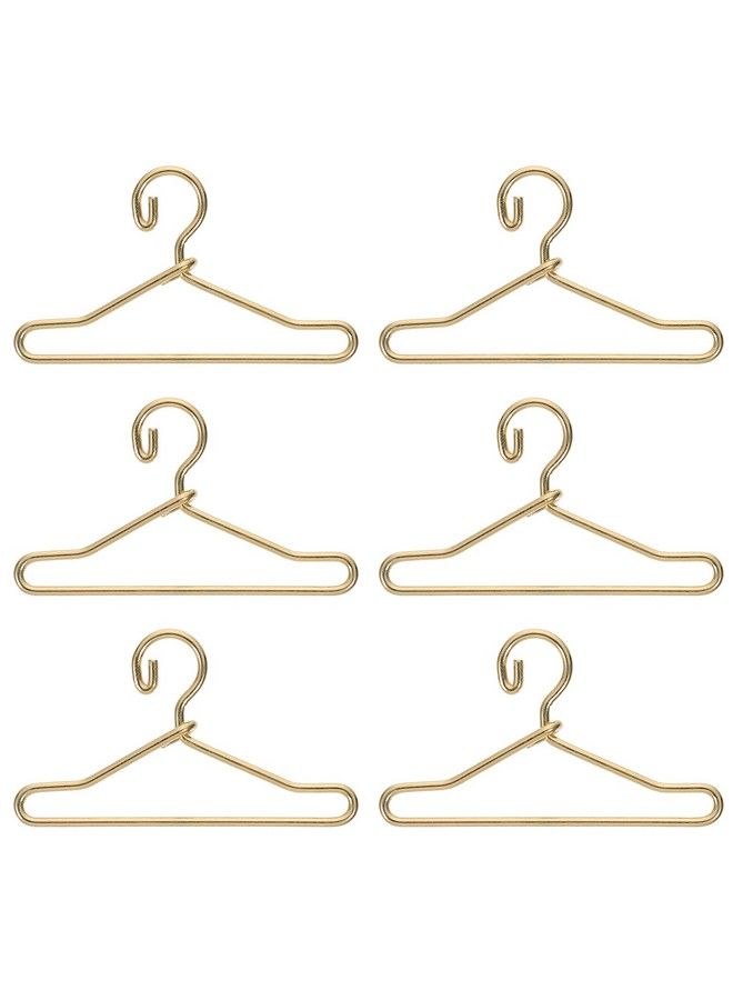 Healifty 50Pcs Mini Doll Clothes Hangers Gold Dollhouse Clothes Doll Gown Dress Outfit Holder Metal Miniature Clothes Stand 40Mm - Image 4