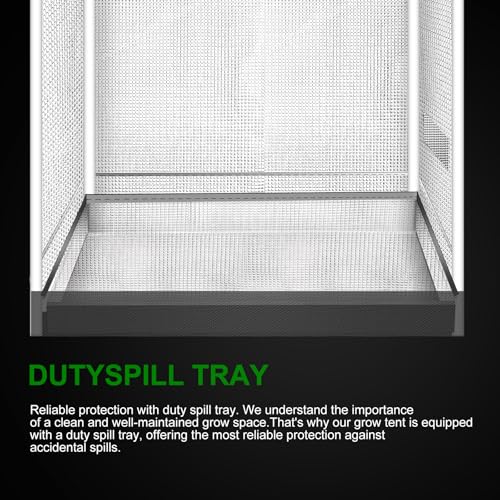 MELONFARM Small Grow Tent for Aerogarden，18”x18”x36” ，Hydroponics Growing System ，Highly Reflective 600D Diamond Mylar Canvas with Ventilation window and Floor Tray for Hydroponic Indoor Plant Growing - Image 5