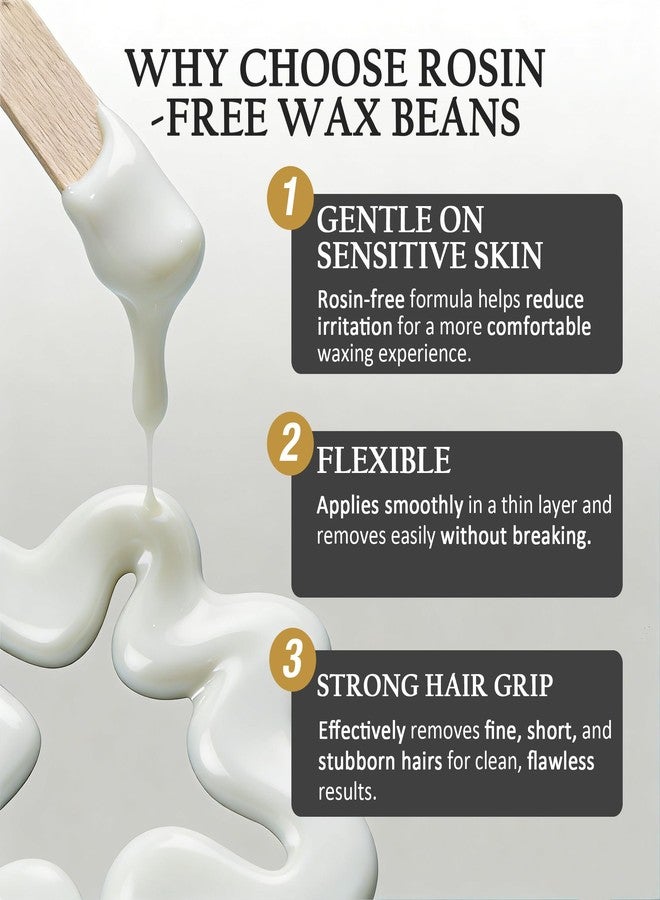 Maxpearl Rosin-Free Hard Wax Beads, 300g / 10.5oz - for Sensitive Skin - Hair Removal Wax Beans for Branzilan Waxing, Bikini, Face, Underarms, Legs and more, White - Image 3
