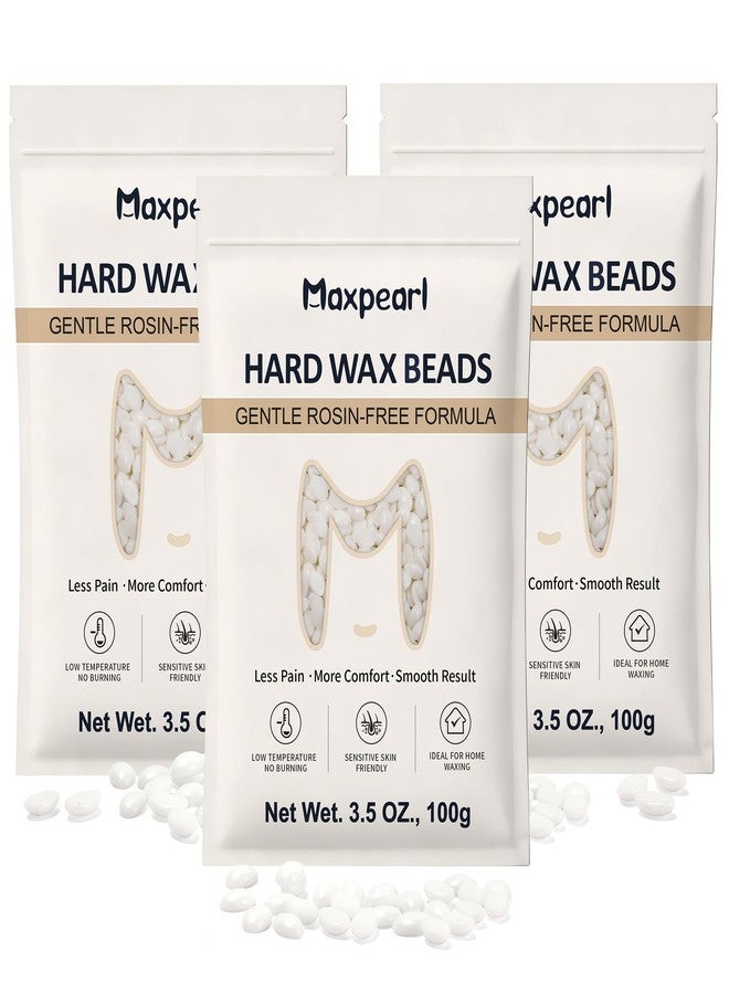 Maxpearl Rosin-Free Hard Wax Beads, 300g / 10.5oz - for Sensitive Skin - Hair Removal Wax Beans for Branzilan Waxing, Bikini, Face, Underarms, Legs and more, White - Image 1