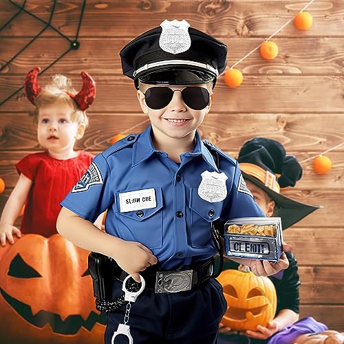 3 otters 9PCS Police Pretend Play Toy Set, Police Accessories for Kids Include Badge, Handcuffs, Walkie, and More for Dress Up Party, Role-playing, Christmas Gift for Kids - Image 5