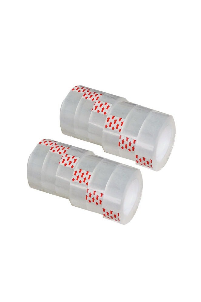 عام شريط لاصق شفاف 12 قطعة، عرض 1/2 بوصة (12 ملم) × طول 40 ملم، مثالي للاستخدام المنزلي والمدرسي والمكتبي، للتثبيت والتغليف. - Image 1