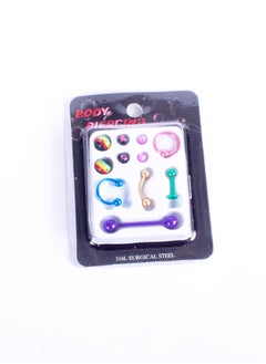 Set of Multi Colored Stainless Steel 316 Piercing