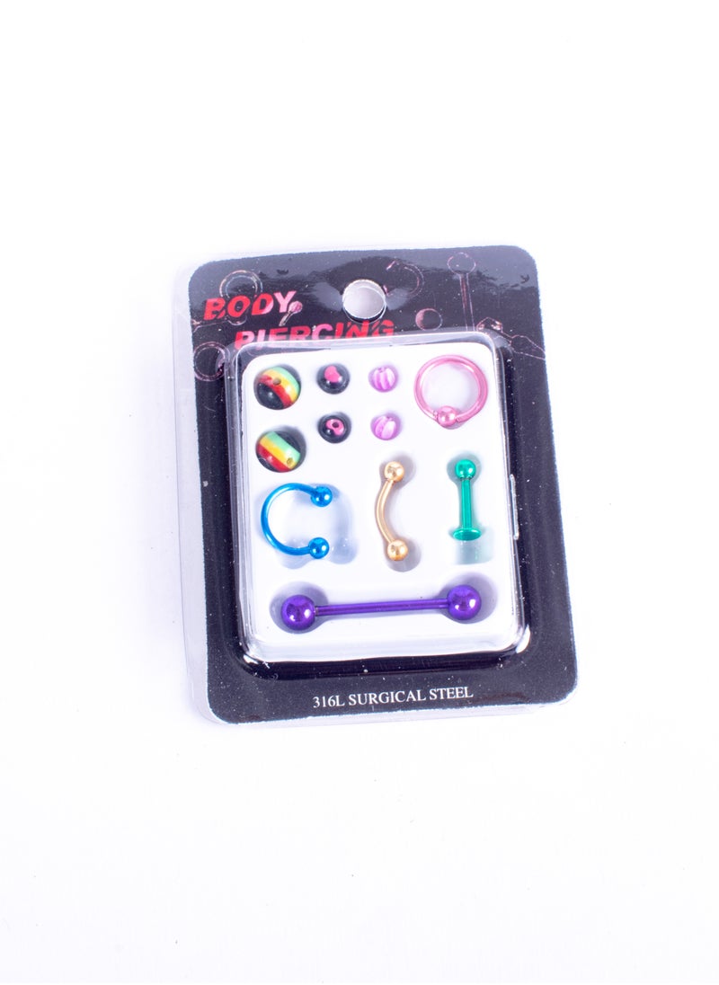 The Black Pearl Accessories - Set of Multi Colored Stainless Steel 316 Piercing - Image 1