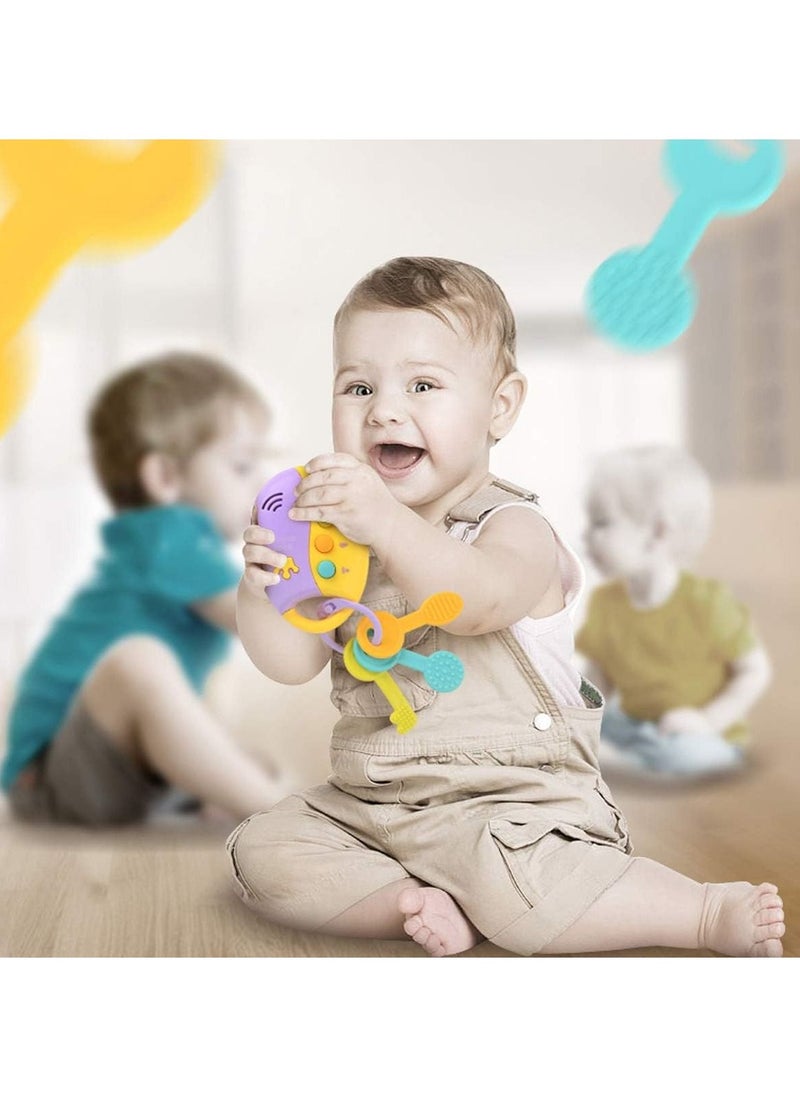 Gonice - Baby Musical Smart Car Remote Key with Light and Sound,Early Educational Learning Teething Play Toys for Kids 12 Months and Up - Image 1