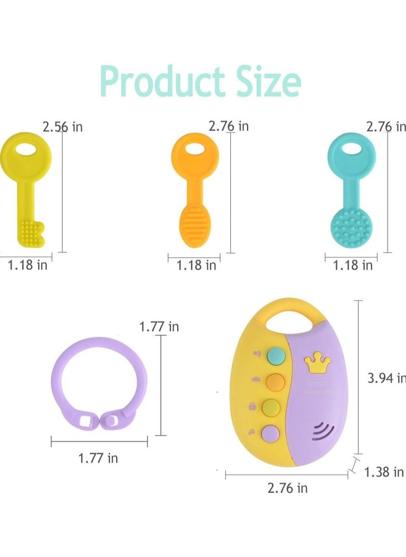 Gonice - Baby Musical Smart Car Remote Key with Light and Sound,Early Educational Learning Teething Play Toys for Kids 12 Months and Up - Image 1