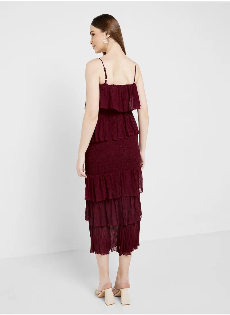 ايلا Pleated Dress With Layers