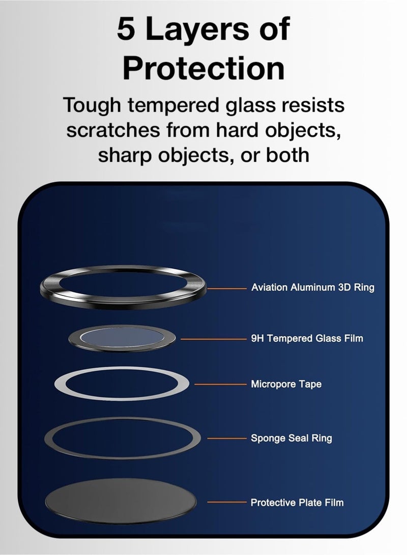 جلاسولوجي Glassology Black Lens Protector for Samsung Galaxy Z Flip 7 – HD Clear, Anti-Scratch Shield - Image 5