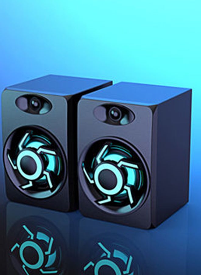 هافيت مكبر صوت هاي فاي لامب لاوتسبريتشر لألعاب الكمبيوتر مزود بمنفذ USB وضوء LED - Image 5
