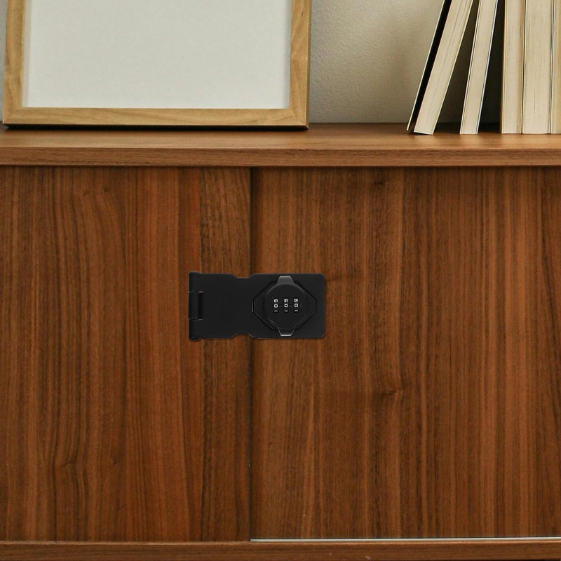 Black Matte Mechanical Combination Lock For Cabinet Door Refrigerator Drawer Security - Image 5