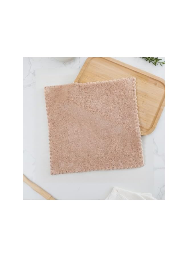 The Bros Soft 24 Pcs Washcloth Set | Quick-Dry, Absorbent Coral Velvet Towels | Ideal for Bathroom & Kitchen | Brown | Gentle on Skin, Easy Care - Image 5