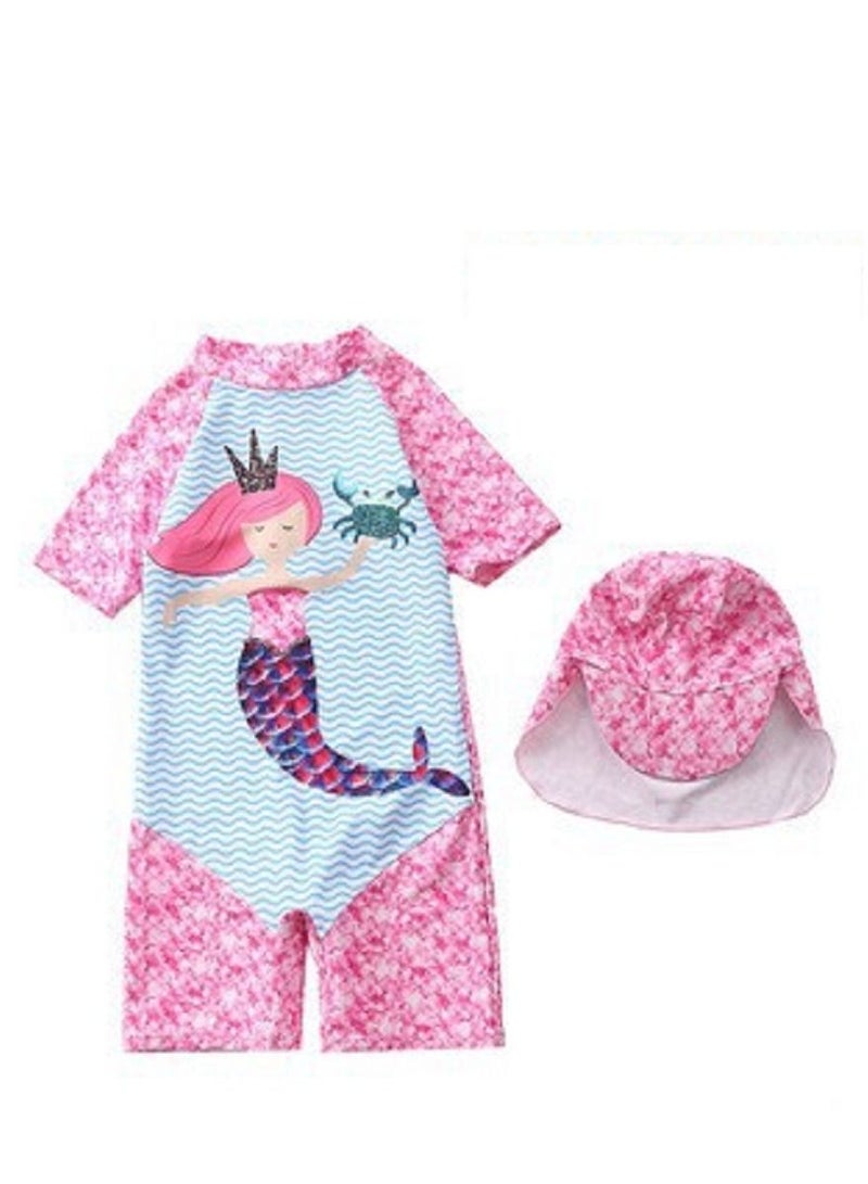 Y&D 2 Piece Children'S Swimsuit Girl Baby One Piece Surfing Suit Baby Swimming Pool Girl Swimsuit
