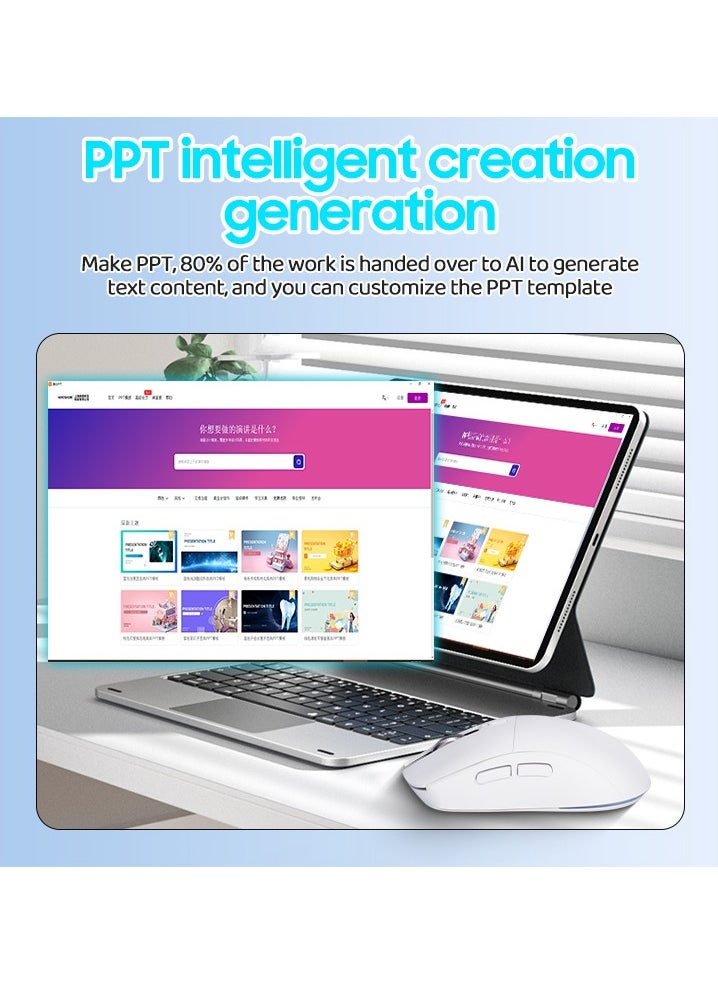 Chat GPT Mouse AI Smart Mouse Wireless Writing Mouse Intelligent Voice Mouse Voice Typing and Real-Time Translation Black
