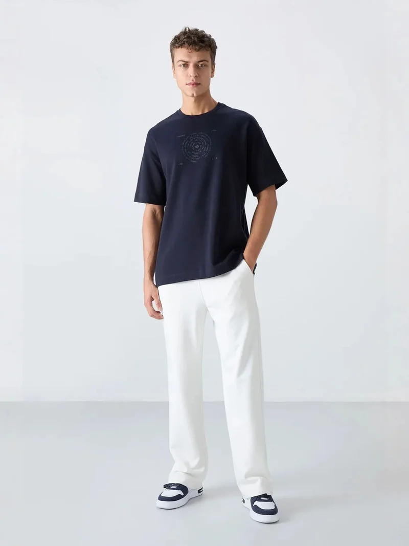 تومي لايف TOMMY Oversized Cotton-Blend Crew Neck T-Shirt
