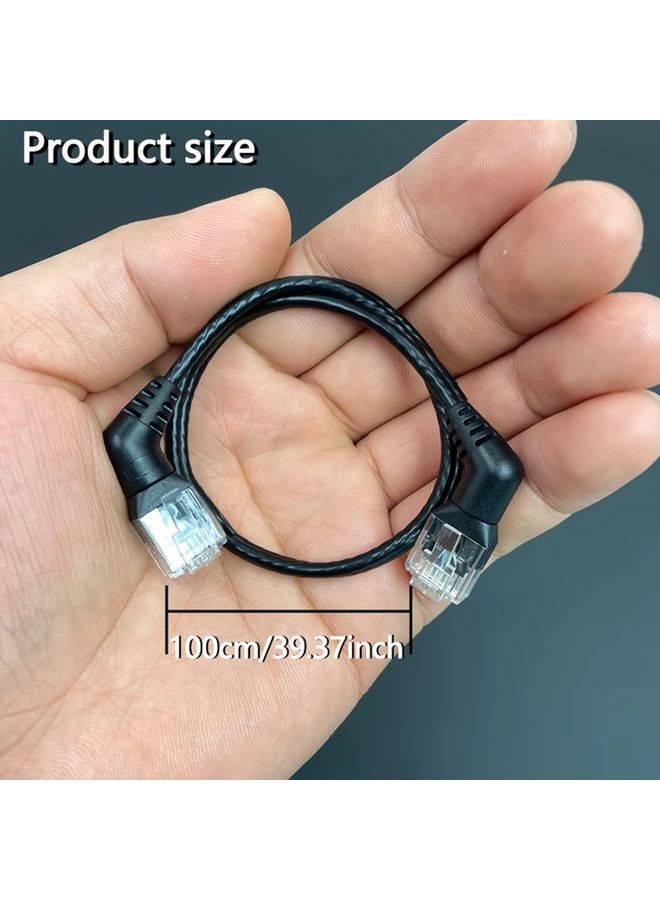 CAT6A Ethernet Cable UTP Rotatable Booted 10Gbps 500MHz 0.5m - Image 2