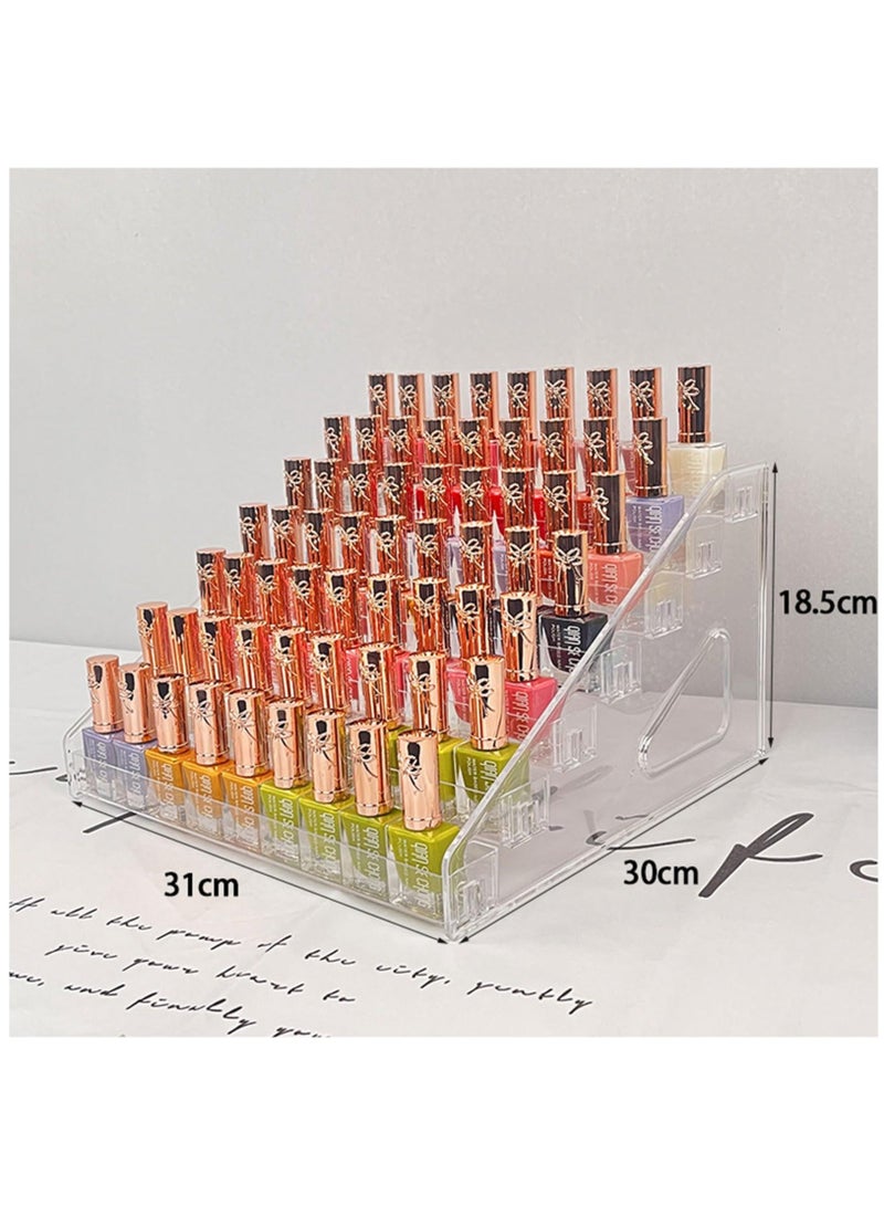 Nail Polish Organizer Bottle, 2Pcs Acrylic Nail Polish Makeup Holder Of 7 Layers, Clear Display Stand Rack For Storage Finger Nail Polish Gel Polish Eyeglasses Essential Oils  - Image 5