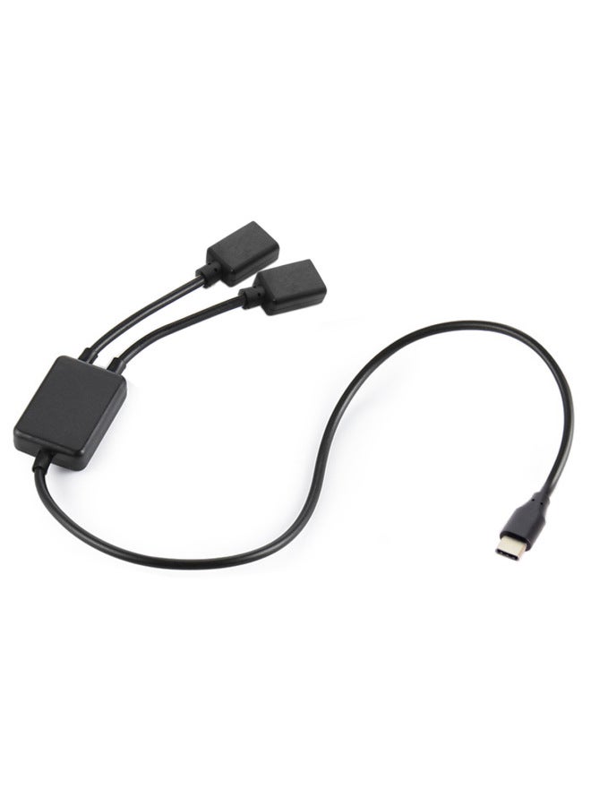 Uc-127 Mobile Tablet Type-c Usb-c Hub Dock Concentrator One-to-two Split Keyboard Mouse Connection Cable-Number Of Interfaces:UC-127  - Image 1