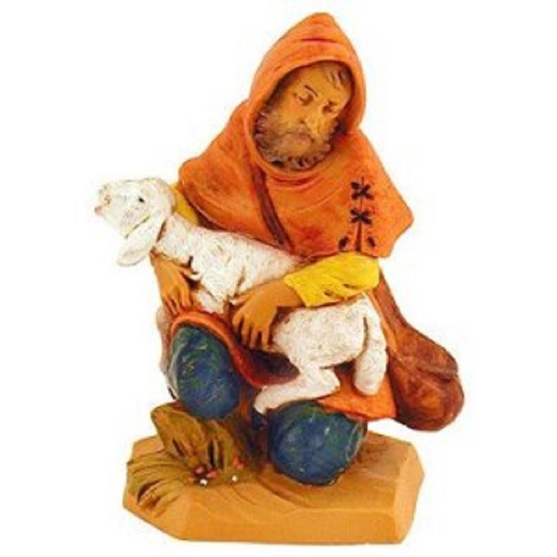 Fontanini Jeremiah The Shepherd with Sheep Italian Nativity Village Figurine