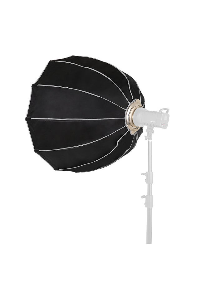 Generic 90cm/ 35.4in Quick Release Parabolic Softbox Foldable Softbox with Bowen Mount Honeycomb Grid for Photography Studio Photography Portrait Live Stream  - Image 1