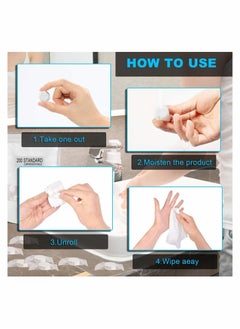 Excefore 100 Pieces Mini Face Compressed Towels Portable Disposable Compressed Cotton Coin Tissue Towel, for Travel Camping Hiking Sport Beauty Salon Home Hand Wipes  - Image 4