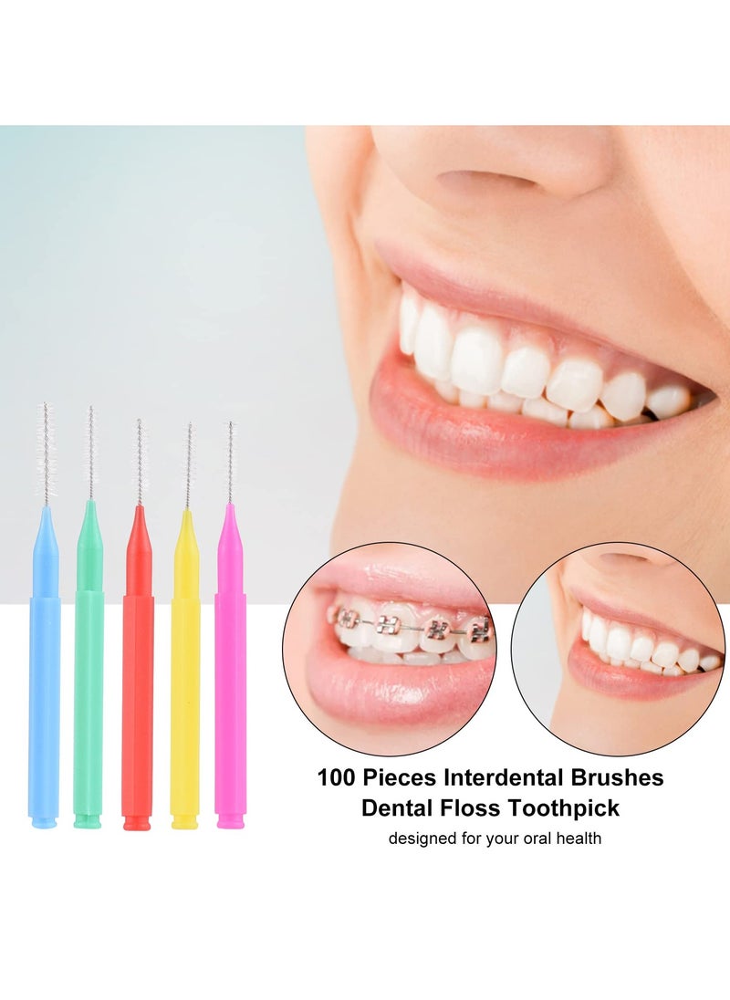 Generic - 100 Pieces Interdental Brushes Dental Floss Toothpick Braces Brush Tooth Cleaning Tool Interdental Brush Tooth Care Tool - Image 1
