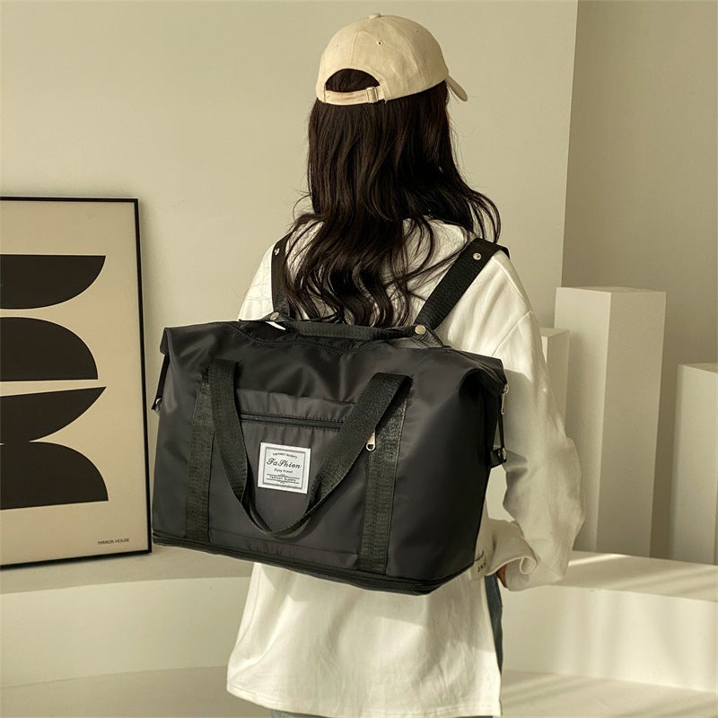 Expandable Travel Backpack Yoga Gym Bag Black
