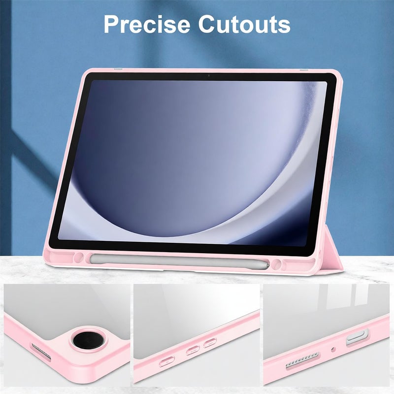 8.7/11-Inch Tablet Case For Samsung Galaxy Tab A9(SM-X110 / SM-X115) / A9 plus(X210/ SM-X216 / SM-X218) with Pen Slot / Wake Up Function Tri-folding Transparent Tablet Case - Image 5