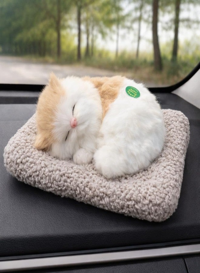 SMAX Cat Toys -Touch-Activated Sleeping Cat Plush Toy with Realistic Meow Sound | Soft Kitten Toy for Girl, Cat Lovers & Car Dashboard Decoration | Stuffed Toys (Design_7) - Image 2