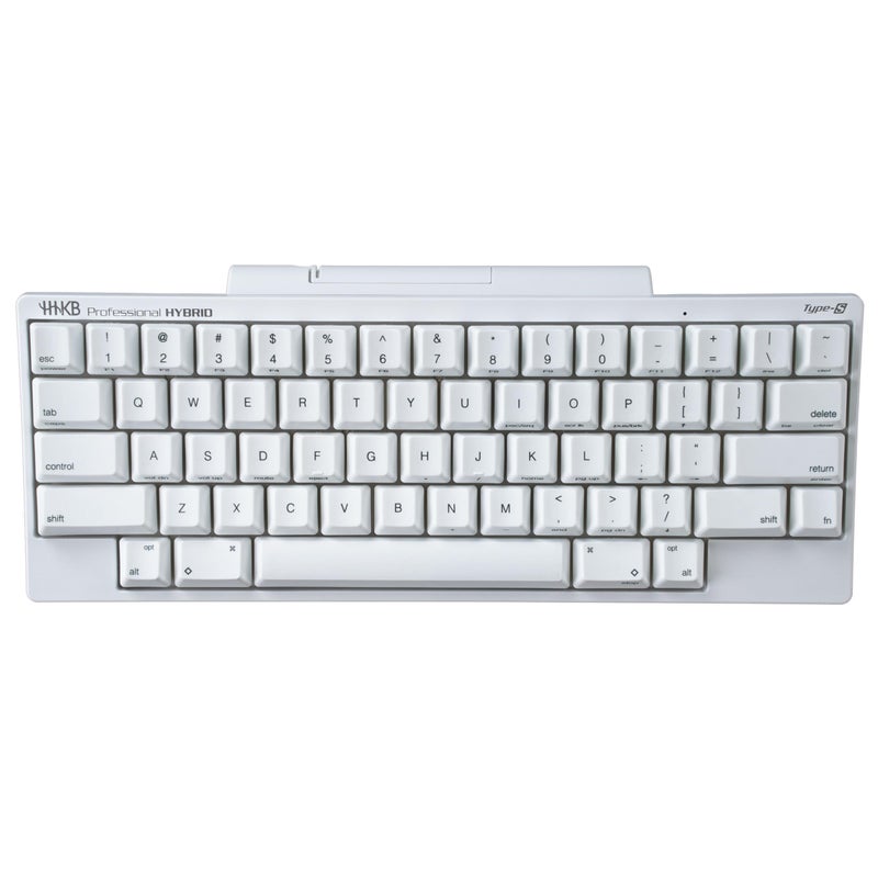 لوحة مفاتيح HHKB السعيدة للاختراق الاحترافي نوع S ثلجية لاسلكية بلوتوث سلكية USB صامتة لماك وويندوز بيضاء مطبوعة مع ضمان استبدال متقدم لمدة 2 سنة