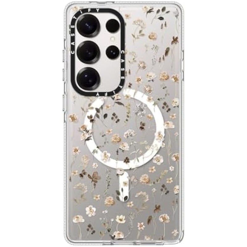 Casetify Magnetic Clear Galaxy S25 Ultra Case 【Compatible with Magsafe】 - Wildflower Friday - Image 1