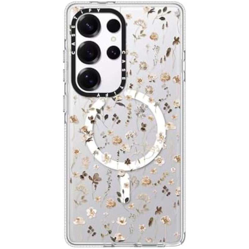 Casetify Magnetic Clear Galaxy S25 Ultra Case 【Compatible with Magsafe】 - Wildflower Friday - Image 4