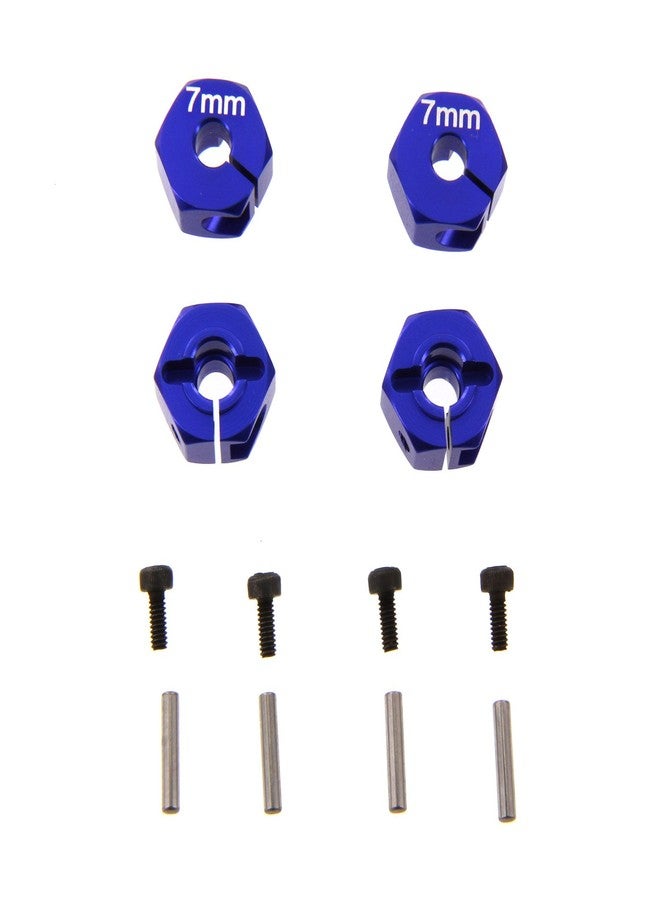 Atomik Alloy Hex Adapter - RC Car Replacement for Axial SCX10, Terra - Hardened Billet 6061 Aluminum, Chassis Upgrade Part AX30427, AX30429 - Blue
