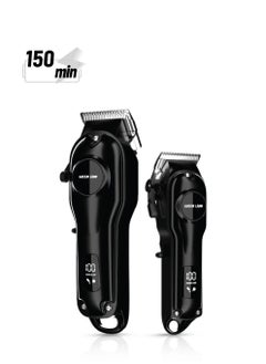 GREEN LION ProClip Duo 7 in 1 Hair Trimmer, Ergonomic Low Noise Design, Include Hair Comb, Hairdressing Cloth, Hairdressing Scissors, Carrying Case - Black  - Image 1