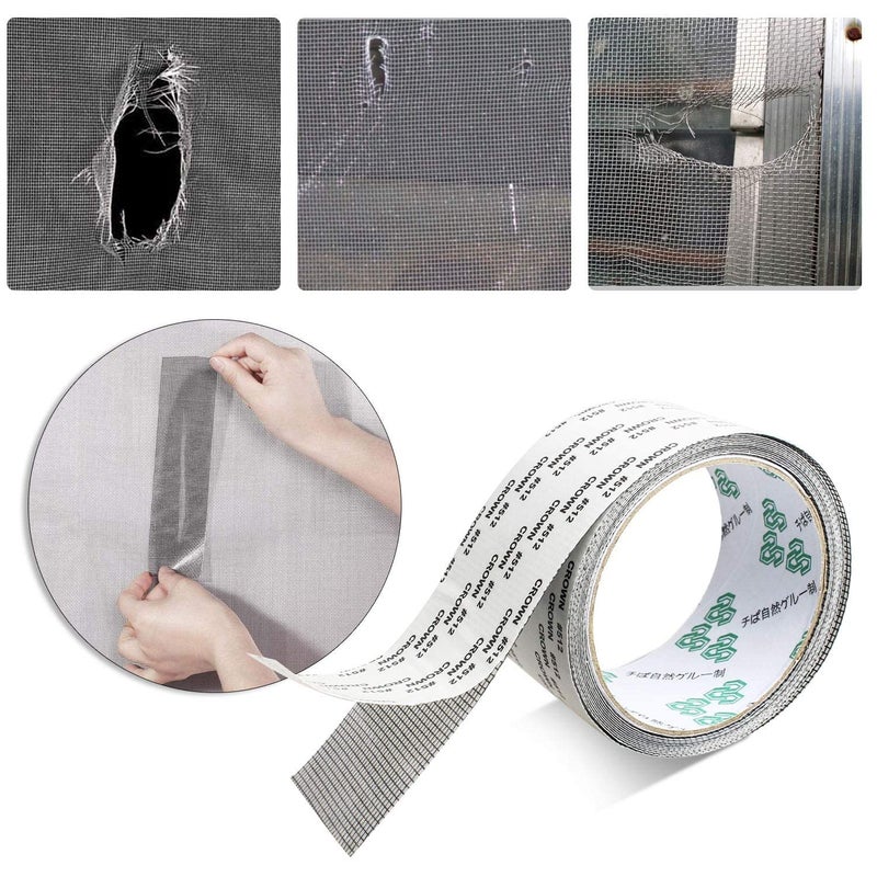 Styxon Anti Insect Screen Repair Tape - Upgraded | 2 in X 2 Meter | Window Screen Tape Mesh Repair, Strong Adhesive & Waterproof Screen Patch Repair Kit | Pack - 3 - Image 3