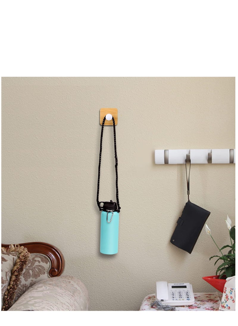 Paracord Handle Shoulder Strap Compatible with Hydro Flask Wide Mouth Water Bottles 12oz To 64oz(Not for The New Hydro Flask 2.0) Bottle Strap For Walking Hiking Camping（Black）