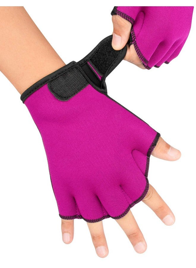 FitsT4 Sports Aqua Gloves Webbed Paddle Swim Gloves Fitness Water Aerobics And Swimming Resistance Training Gloves For Men Women Children - Image 4