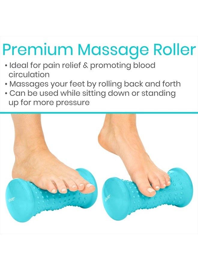 VIVE Massage Ball Set (4 Piece) - Foot Pain Hot Cold Therapy Kit - Plantar Fasciitis, Heel Spur, Sore Muscles, Trigger Point - Back, Arm, Neck, Shoulder, Leg Circulation Roller - PT Spike Massager - Image 4