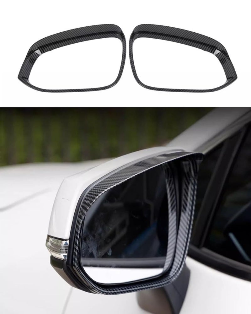 ANUNFRRE Car Accessories Fit for Toyota Highlander 2020-2026 Toyota RAV4 2019-2025 ABS Side Door Rearview Mirror Rain Shield Protector Cover Frame Trims （Carbon fiber） 2PCS - Image 1