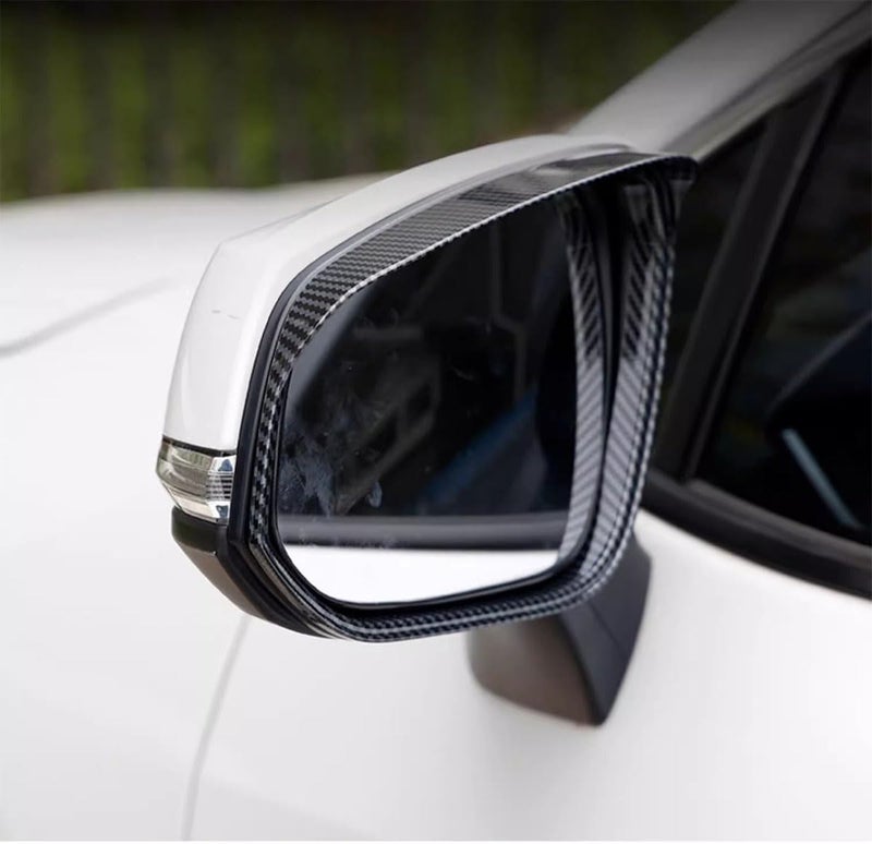 ANUNFRRE Car Accessories Fit for Toyota Highlander 2020-2026 Toyota RAV4 2019-2025 ABS Side Door Rearview Mirror Rain Shield Protector Cover Frame Trims （Carbon fiber） 2PCS - Image 2