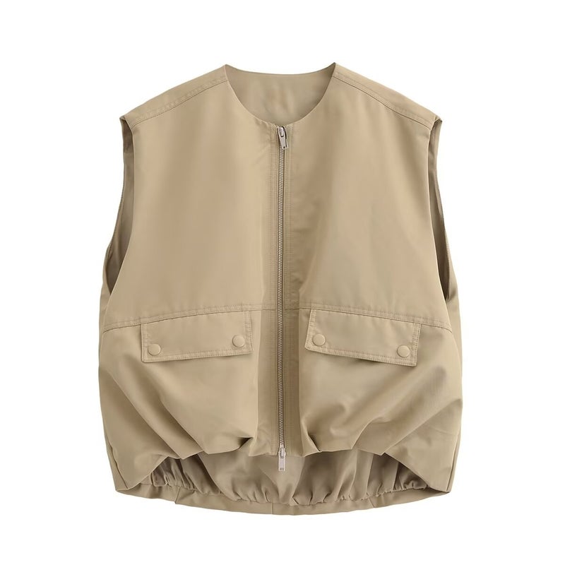 ZA Womens Clothing Europe and America Cross-border 24 Autumn New Fashion Casual Loose Vest Jacket Windbreaker Fabric Straight Skirt Skirt  - Image 2