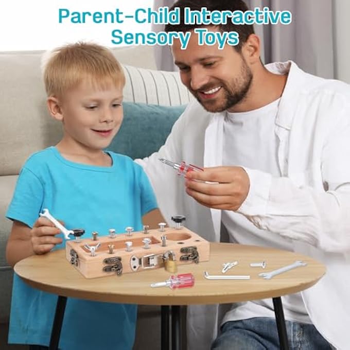 MONTESSORI TOYS FOR 3 4 5 6 YEAR OLD BOYS WOODEN SCREWDRIVER BOARD FOR KIDS MONTESSORI BUSY BOARD EDUCATIONAL TOY FINE MOTOR SKILLS TOYS - Image 3