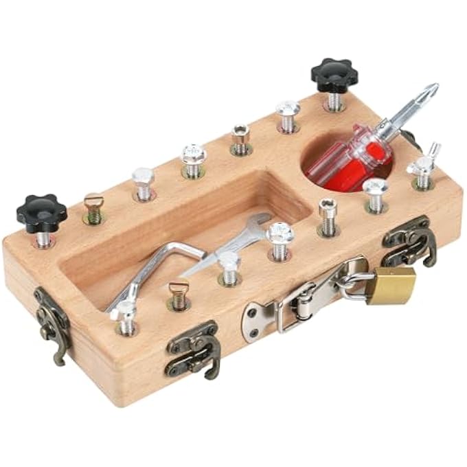 MONTESSORI TOYS FOR 3 4 5 6 YEAR OLD BOYS WOODEN SCREWDRIVER BOARD FOR KIDS MONTESSORI BUSY BOARD EDUCATIONAL TOY FINE MOTOR SKILLS TOYS - Image 2