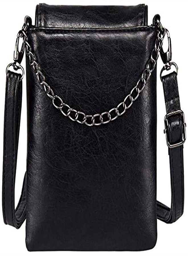 LassZone Small Crossbody Bag for Women Goth Purse Leather Cell Phone Purse Wallet Gothic Shoulder Bag Handbag - Image 2