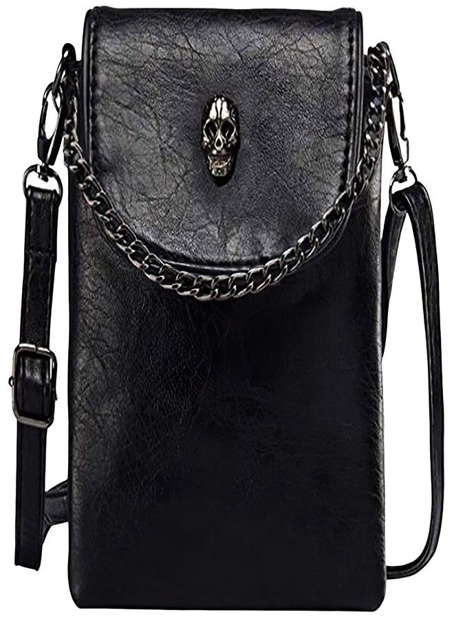 LassZone Small Crossbody Bag for Women Goth Purse Leather Cell Phone Purse Wallet Gothic Shoulder Bag Handbag - Image 1