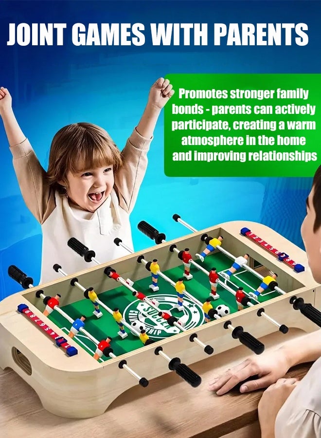 Table Foosball, Mini Football Table Soccer Tabletops Wood Football Table Top w/Footballs, Table Top Air Hockey Table for Kids and Adults Game Accessories for Kids Adults Family Night Parties Entertainment - Image 5