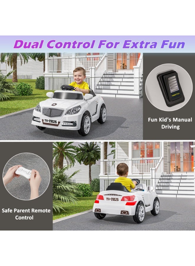الأمويلات سيارة اطفال كهربائية ركوب ذات تحكم مزدوج، سيارات اطفال مع جهاز تحكم عن بعد للأبوين، مصابيح، مشغل موسيقى ومرايا جانبية - Image 3