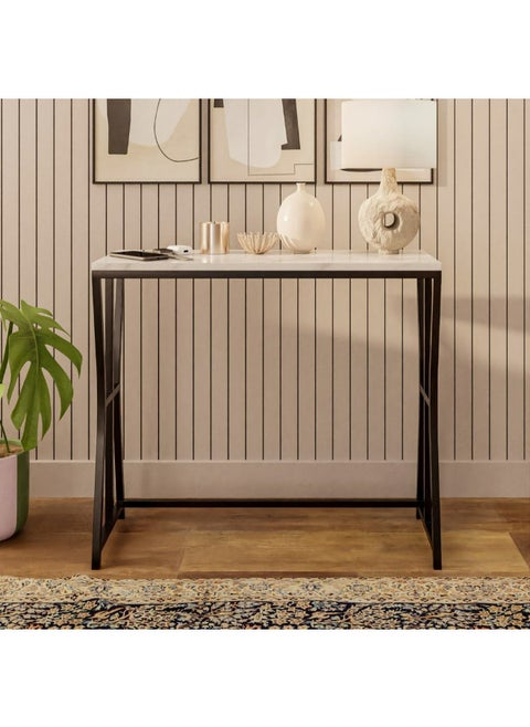 Console 90×130×40 cm - White & Gold