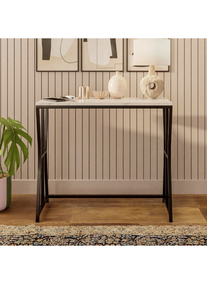 Al Home Console 90×130×40 cm - White & Gold  - Image 1