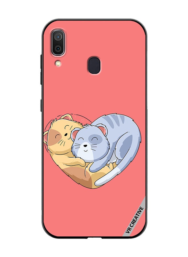 VR CREATIVE Protective Case Cover For Samsung Galaxy A30 Klover Cat Design Multicolour - Image 1