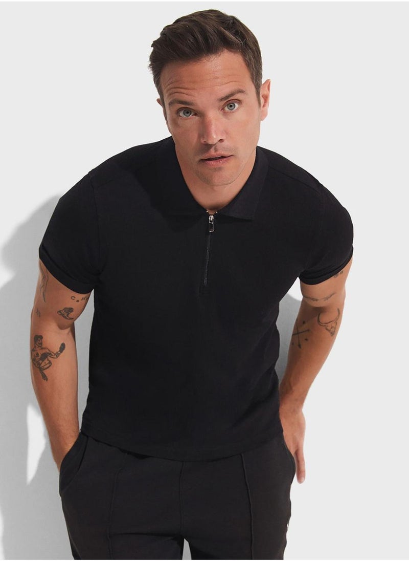 JUNE Pocket Detail Polo Shirt - Image 1